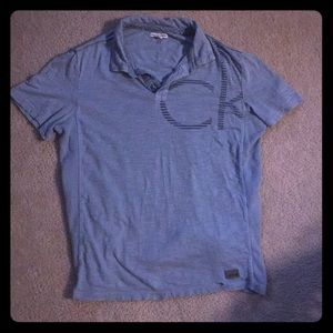 Blue Calvin Klein Collared Shirt